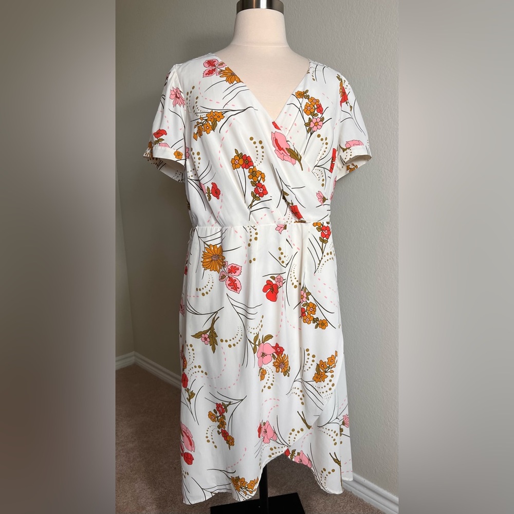 Modcloth Poetic Presence Faux-Wrap Dress 2X